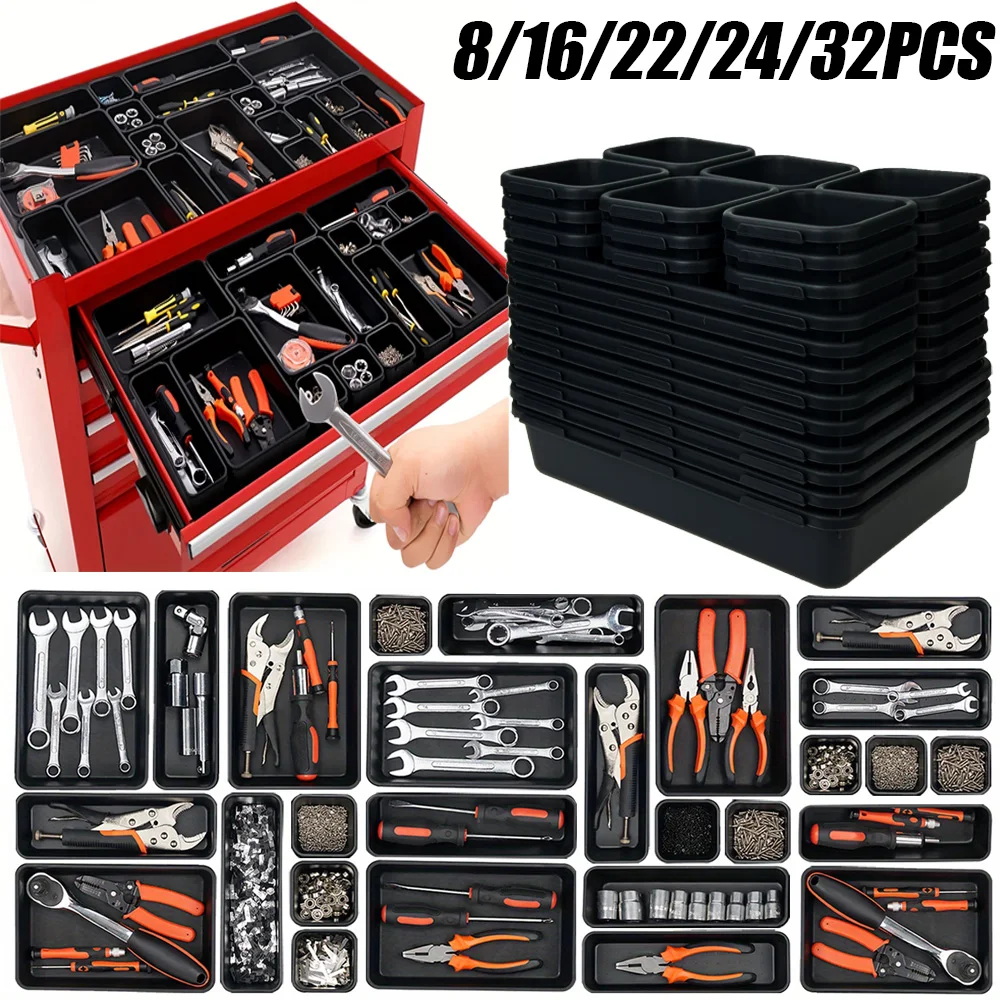 Office Furniture Hardware - 8/22/32pcs 도구 주최자 상자 트레이 분배기