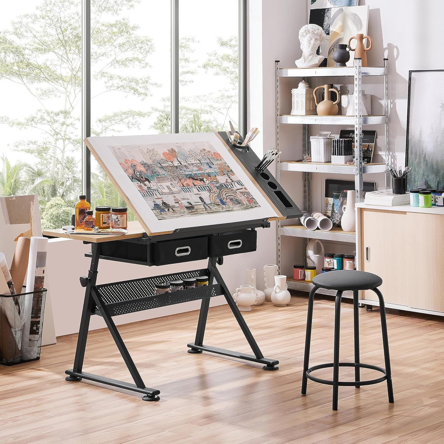 조절 가능한 드래프팅 테이블 아트 데스크와 어울리는 스 - Office Furniture Modern 리뷰 및 가격