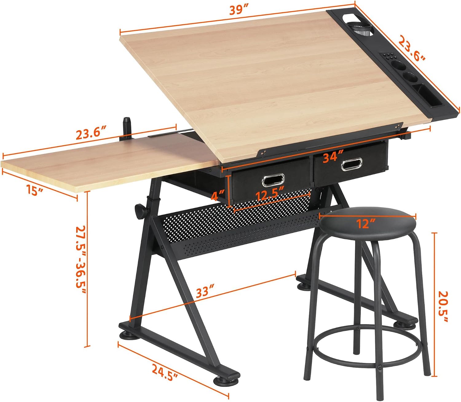 조절 가능한 드래프팅 테이블 아트 데스크와 어울리는 스 - Office Furniture Modern 리뷰 및 가격