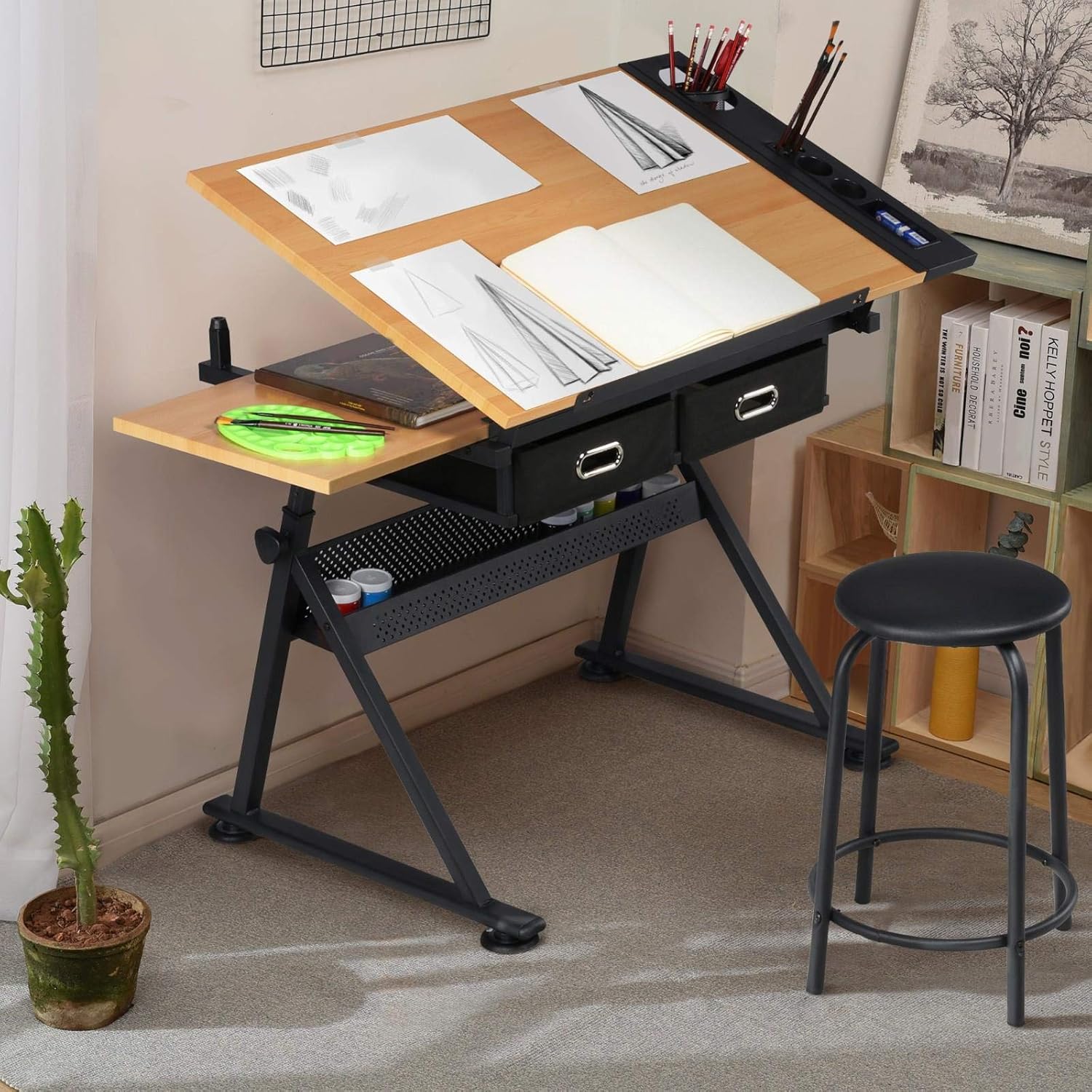 조절 가능한 드래프팅 테이블 아트 데스크와 어울리는 스 - Office Furniture Modern 리뷰 및 가격