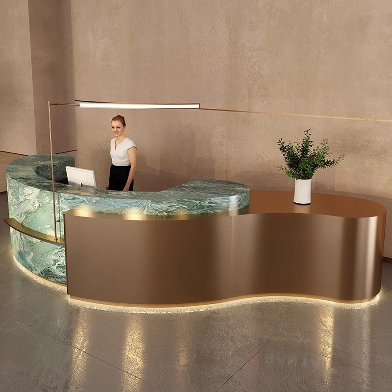 호텔 미니멀리스트 리셉션 데스크 디자인, 인더스트리얼  - Office Furniture Services 리뷰 및 가격