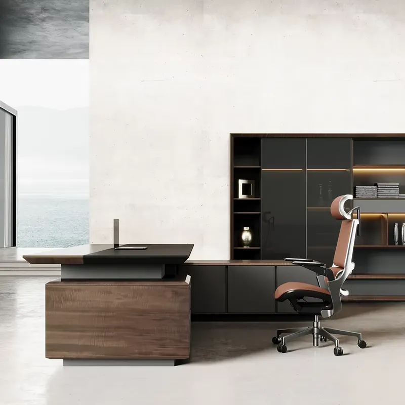고급형 원목 사무용 책상 갈색 CEO 관리자 책상 대형 - Office Furniture Modern 리뷰 및 가격