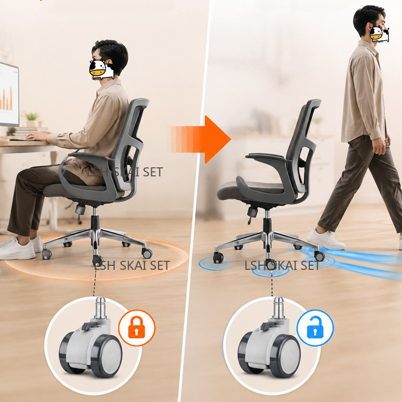 1/5개 무소음 가구 캐스터 휠 PVC 소프트 스위블  - Office Furniture Hardware 리뷰 및 가격