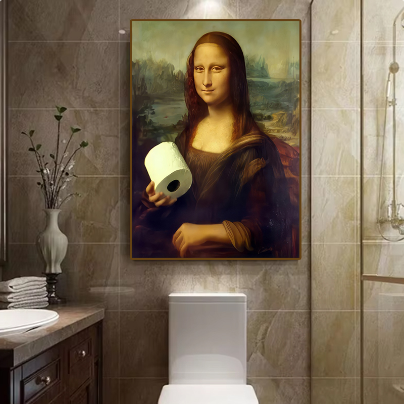 1개의 재미있는 추상화 화장실/욕실 홈데코, 액자 없는 - Office Furniture Modern 리뷰 및 가격