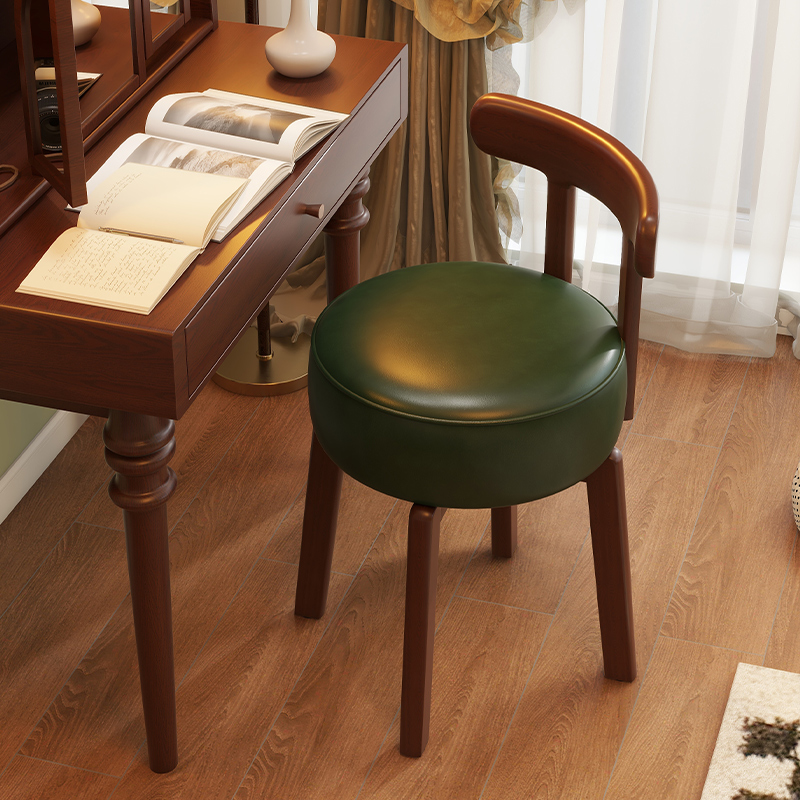 원목 회전 화장 의자, 가죽 쿠션, 침실 화장 의자,  - Office Furniture Modern 리뷰 및 가격